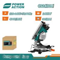 Scie à onglet coulissante multifonction robuste 2400W pour le travail du bois, la menuiserie et la fabrication de meubles (vente en gros)