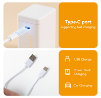 Bouilloire sans fil rechargeable USB à charge rapide, capacité 500 ml, chauffe-eau portable pour bébé et voyage