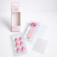 Faux ongles gothiques à presser, forme Stiletto, réutilisables, couvrance totale, finition brillante, dégradé rouge foncé, pour soirées festives