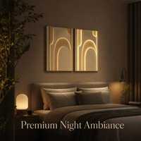 Tableau mural géométrique minimaliste LED sur toile, cadre moderne pour salon, grande peinture murale suspendue