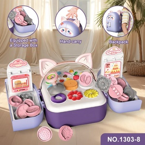 Jeu éducatif pour enfants personnalisé, pâte à modeler colorée, jouet en pâte à modeler, boîte de rangement multifonctionnelle en forme de sac à dos, ensemble de jouets en pâte à modeler - Product Image 4
