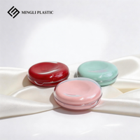 Nouvelle boîte à coussin d'air ronde transparente en PS de 13 g avec miroir, emballage de lotion, conteneur en plastique recyclable