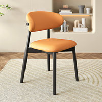 Direkt vom Hersteller Moderne Minimalistische Massivholz-Esszimmerstühle mit Leicht Luxuriösen Leder-Rückenlehnen Geeignet für Zuhause, Hotels, Fitness-Studios