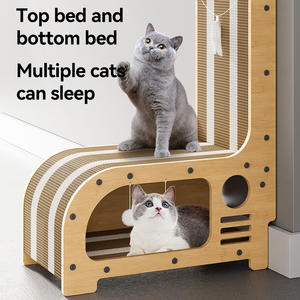 Tiragraffi a Parete per Gatti a Forma di L in Cartone Ondulato - Produzione e Vendita all'Ingrosso di Successo, Moderno e Personalizzabile, per Gatti Grandi e Piccoli - Product Image 5