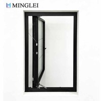 Fenêtres à battants en aluminium MINGLEI NFRC à rupture de pont thermique, double vitrage, écoénergétiques, pour maison et villa, avec fonction oscillo-battante