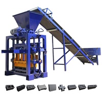 Machine à fabriquer des blocs creux en béton manuelle Hongfa QTJ4-35, petite, avec une longue durée de vie, ligne de production de blocs solides