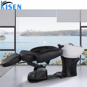 KISEN Salon Hair Wash Lay Down Shampoo <b>Bed</b> Multifunctional Beauty Head Spa Basin Electric Body Massage Shampoo <b>Bed</b> - Product Image 1
