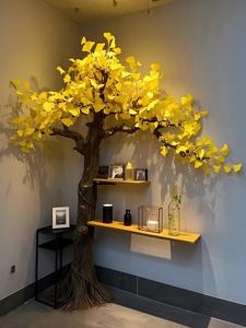 <span class=keywords><strong>Arbre</strong></span> artificiel de <span class=keywords><strong>Ginkgo</strong></span> <span class=keywords><strong>biloba</strong></span> à l'aspect naturel, feuilles dorées, pour jardin, parc, cour, décoration paysagère extérieure - Product Image 2