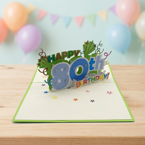 Carte personnalisée 3D Pop-up style féerique pour 80e anniversaire, artisanat en papier vietnamien fait main, taille unique, cadeau Fête des Pères - Marque Viet-craft - Product Image 4