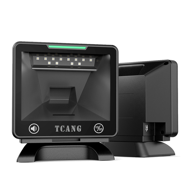 High Speed 2D Desktop Barcode Scanner USB/Wired CMOS 2m/s Motion Tolerance QR Scanner for Retail Checkout Counter in Stock