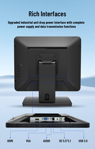 Chất lượng cao 15.6 "VGA DVI USB LED cảm ứng điện dung màn hình màn hình mới công nghiệp IPS LCD Bảng điều chỉnh hiển thị POS 4/8/16GB RAM - Product Image 6