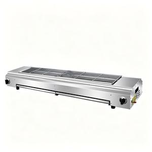 Commercial Stainless Steel Gas Grill With Easy Cleaning Feature For Grilling Meat Fish Chicken Skewers - Product Image 1