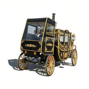 Carruaje Eléctrico de Lujo para Bodas al Aire Libre, Estilo Cenicienta, con Caballos, para Princesas - Product Image 1