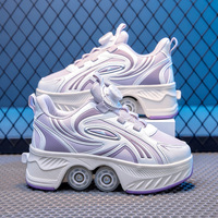 Trottinettes rétractables à double rangée pour enfants avec roues en polyuréthane pour filles et garçons sportifs