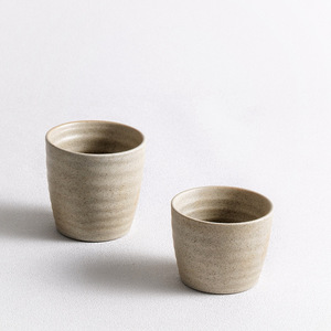 <span class=keywords><strong>Tasse</strong></span> <span class=keywords><strong>en</strong></span> céramique mouchetée aux tons terreux, gobelet à fond plat fileté pour café, thé, maison, cuisine - Product Image 5