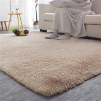 Tapis de salon moderne en laine/soie, fabriqué à la machine, à poils longs, résistant aux taches, vente en gros