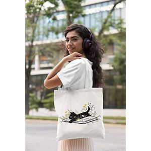 Sac en toile pour femme, bandoulière, style universitaire, pour livres, design littéraire Ins Han Feng, portable - Product Image 1