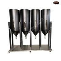 Silo Dispensatore in Acciaio per Caffetterie, Silo per Chicchi di Caffè, Alimentatore per Caffè, Silos per Caffè