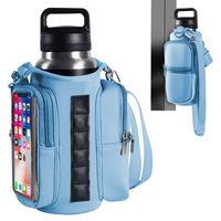 Sac de sport moderne, portable, durable, décontracté, réutilisable, en néoprène imperméable, avec fermeture magnétique, doublure en polyester, pour bouteille d'eau et téléphone