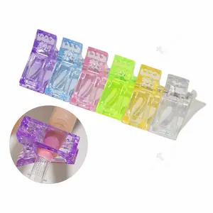 Fai da te Manicure Nail Art Finger Nail Extension Clip plastica trasparente Quick Building Poly gel Nail Tips Clip