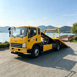 Camión de Remolque de <span class=keywords><strong>Plataforma</strong></span> Plana de 14 Toneladas, FAW Jiefang Tiger VH 4x2, <span class=keywords><strong>Plataforma</strong></span> Deslizante de 8.4m, Manual, Diésel, Vehículo de Recuperación en Caso de Avería - Product Image 1