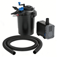 Ensemble complet : Filtre à pression pour bassin CPF-10000, pompe submersible CHJ-2000 et tuyau ondulé