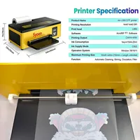 Imprimante jet d'encre DTF A4 améliorée pour tête L800 avec découpeuse pour impression de t-shirts, four à film DTF, transfert thermique d'images sur textile