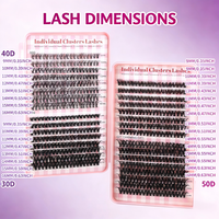 Kit de 600 faux cils individuels faits à la main, extensions de cils 3D 5D en plastique, outils de pose autocollants
