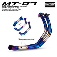 Knalpot Motor Yamaha MT07 FZ07 MT-07 Mt07, Header, Pipa Knalpot Depan, Elbow, XSR700 Tracer, Peredam Knalpot