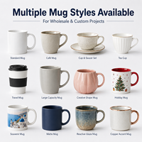 Tasses à café en porcelaine fine en gros, 15/16/17 oz, grande capacité, anti-fuite, sans danger pour les aliments, avec boîte cadeau pour les vendeurs Etsy, export