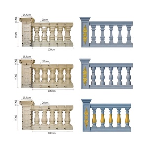 Fabrika doğrudan satış plastik beton çimento çit kavisli korkuluk korkuluk Balusters için kalıp merdiven küpeşte döküm-in-yer - Product Image 6