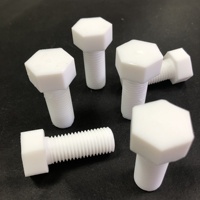Venta directa de fábrica Sujetador de PTFE duradero y resistente a la corrosión Tornillo de cabeza hexagonal de PTFE Tuerca de tornillo de plástico PTFE