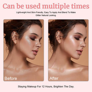 Nueva Llegada Hidratante Impermeable Cara Vegano <span class=keywords><strong>Bronceador</strong></span> y Resaltadores Maquillaje Resaltador Etiqueta Privada Crema Resaltador - Product Image 6