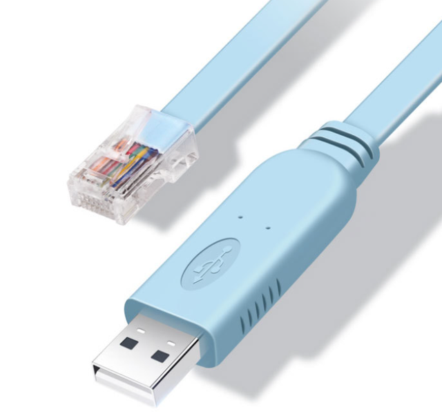 CH340 Chip USB-C Console Cable USB Type C to RJ45 Serial Adapter Essential Accessory for Ubiquity TP-Link Routers/Switches