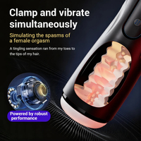 Godet de masturbation masculin télescopique entièrement automatique à dilatation et contraction profondes, avec stimulation par succion, vibration et piston, jouet sexuel