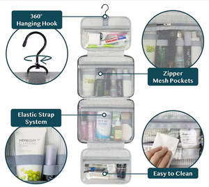 Borsa <span class=keywords><strong>Organizer</strong></span> <span class=keywords><strong>da</strong></span> Viaggio Impermeabile Personalizzata, Borsa per Toilette Appendibile Pieghevole, <span class=keywords><strong>Organizer</strong></span> per Cosmetici e <span class=keywords><strong>Trucchi</strong></span> - Product Image 5