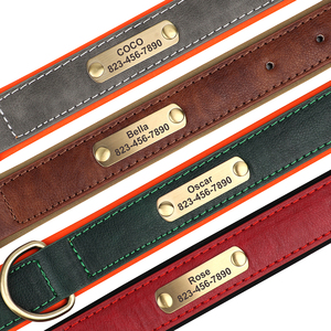 Set Collare e Guinzaglio per Cani Personalizzato 2023, Strisce Riflettenti in Nylon con Targhetta ID Incisa per Cani Piccoli/Grandi, Pitbull - Product Image 5