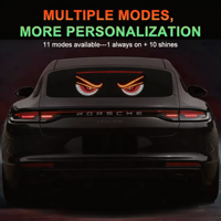 Lampe de décoration LED adhésive pour pare-brise arrière de voiture, effet yeux de démon, vente en gros OEM, pour berlines, SUV et camions