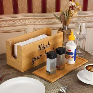 Wooden Tissue Box Wall Mounted Solid Wood Tissue Holder Bathroom <b>Kitchen</b> Pull Out Desktop Storage Box 18L Covered - Product Image 1