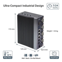 Mini PC Industrial Sin Ventilador, Nuevo, con Intel Atom/Elkhart Lake X6425E/J6412/N6210, 2LAN, 4COM, Computadora Industrial Integrada