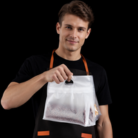 Pochette refermable à 8 côtés, réutilisable, imperméable, résistante à l'huile, de qualité alimentaire, transparente, pour ranger les collations