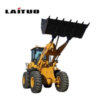 Chargeuse sur pneus Laituo avec système hydraulique, godet de 2 mètres cubes, fonctionnement fluide, moteur Weichai, 4 tonnes, pour le Nigéria