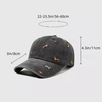 Casquette de baseball personnalisée ALLCH brodée pour femme, en coton, style « Dad Hat », avec motif animal mignon, réglable, décontractée et tendance, pour animaux de compagnie
