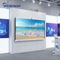 INGSCREEN 55 65 75 85 98 100 110 Inch Papan Tulis Interaktif Pintar dengan Sentuhan Inframerah Presisi Tinggi ±1mm & Pena Ganda Dua Warna
