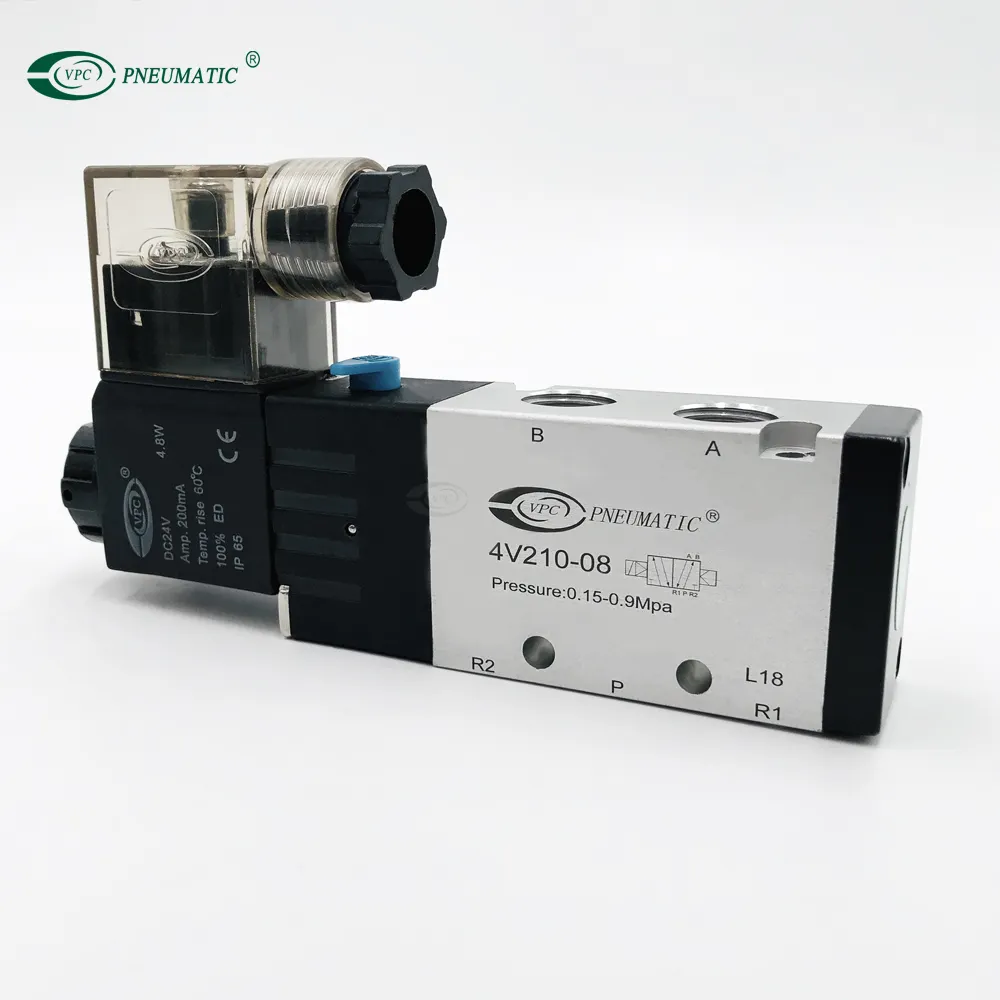 VPC Valvola Pneumatica 4V210-08 G1/4 porta 24v DC di Controllo Unico 5/2 Modo Compressore D'aria Solenoide Valvole