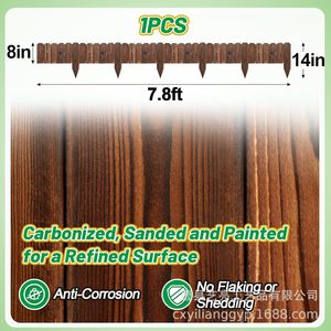 Clôture en bois pour jardin, balustrade paysagère, clôture extérieure, décoration de cour, ornement, clôture pour potager - Product Image 4