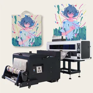 Okai A1 Tamaño I3200/XP600 Impresora de inyección de tinta Dtf de dos cabezales Dtf 60cm Impresora de película para mascotas Impresora Dtf