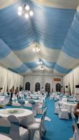Décoration de plafond de tente de mariage personnalisée, tissu décoratif élégant, draperie décorative