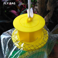 Piège à mouches des fruits jetable à suspendre en extérieur, conception en grand sac pour un contrôle efficace des mouches, facile à utiliser et idéal pour les jardins