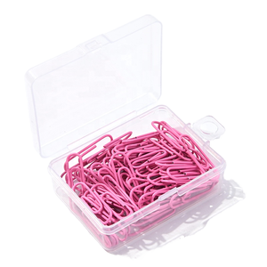 2025 mới XS nhỏ 1.1 inch màu hồng paperclip Vinyl tráng để ngăn chặn xé trang Hộp tổ chức văn phòng sử dụng nhà gói 50 kẹp - Product Image 3